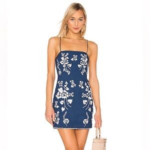 Lovers and Friends Yuna Mini Dress in Marquee Blue